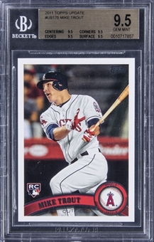 2011 Topps Update #US175 Mike Trout Rookie Card - BGS GEM MINT 9.5